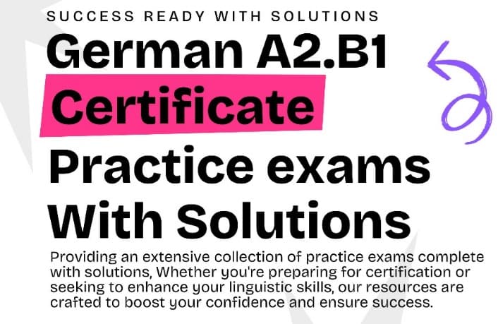 Deutsch A2.B1 Zertifikat 10 Übungsprüfungen mit Lösungen
